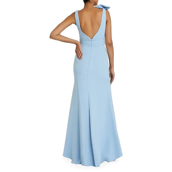 Mac Duggal Bow Shoulder V-Neck A-Line Gown - 14 - Picture 4 of 4